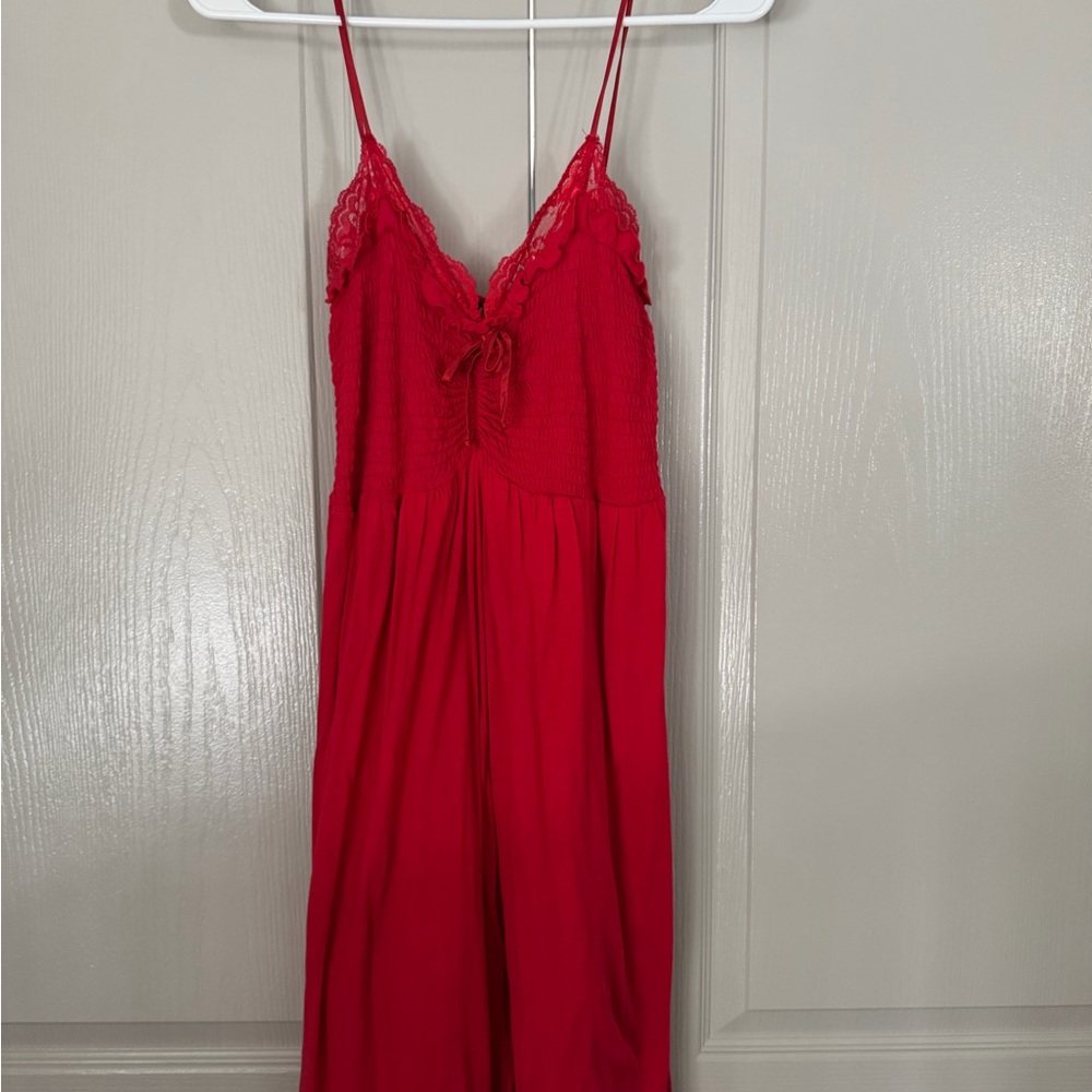Betsey Johnson Vibrant Red Lace Dress
